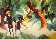 August Macke Children with Goat oil on canvas